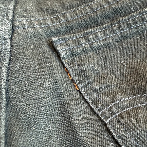 Vintage 1994 LEVIS 954‎ Denim Shorts Size 11 Orange Tab Cuffed Classic Black - Picture 5 of 9